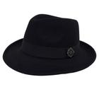 Chapéu Gangster Fedora Feltro Ajustável Aba 5,5 Cm Pingente