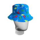 Chapéu Infantil Praia Bucket Personagem Proteção UV Estampado Cordinha Minnie Regulagem Piscina Boina Hat Dino Menino Menina