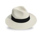 Chapéu Moda Palha Fedora Praia Branco Panamá