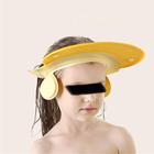 Chapéu Para Banho Siicone Viseira Anti Shampoo Protetor Olhos Ouvidos Bebê Infantil Aguard Baby - AMARELO