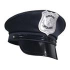 Chapéu Quepe de Polícia Luxo Preto Fantasia Carnaval