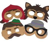 Chapeuzinho Vermelho kit 4 máscaras Infantil