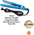 Chapinha Prancha Alisa Cabelo Até 450f Bivolt Cor Azul 110V/220V