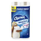 Charmin Ultra Soft Cushiony Touch Papel higiênico, 30 Mega Rolls da Família = 153 Rolos Regulares