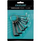 Chave Allen Jogo Excellent 1,5 A 6Mm Com 8 Pecas - 5Nr