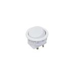 Chave Botão Interruptor Redondo Bolinha de Embutir 6A para Móveis Branco