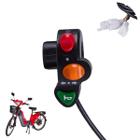 Chave Buzina Seta e Farol Chave de Comando para Bicicleta Elétrica 350W Hawk