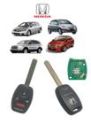 Chave Completa Ignição Contato Honda Civic Fit City Crv 4 Botões Com Panico Frequencia 313.8 Mhz Id46 FCC ID:MLBHLIK- 1T