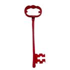 Chave Crânio Vermelha Strass Skull Key 19 Cm Metal Proteção - Meta Atacado