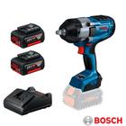 Chave de impacto 1/2" 18v brushless gds 18v-1000 bosch com 2 baterias 4ah e carregador