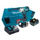 Chave de Impacto 18V 3200 RPM Com 2 Bateria Carregador Mak-Pac 2 Rotação Reversível DTW300RTJ Makita