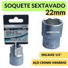 Chave Pito Sextavado 22 Mm E Encaixe De 1/2 Pol - Aço Chrome - 1382255