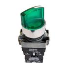 Chave Seletora Knob Curta 2 Posições 90 Verde IP40 22mm 220V - Metaltex