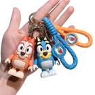 Chaveiro 3d bluey e bingo familia cachorro emborrachado 2pcs