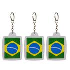 Chaveiro Bandeira Brasil 4x5cm Personalizado Com 60 Unidades