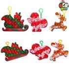 Chaveiro de silicone Christmas Bubble, brinquedo para aliviar o estresse, 6 unidades - Joiedomi