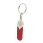 Chaveiro em metal cromado Design Vertical Kombi Luxo Vermelho com Creme - UN