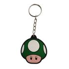 Chaveiro Emborrachado Super Mario Bros Cogumelo Verde - CH-SXF-MARIOBROSCOGUMELHOVERDE - Geek.Keychain