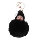 Chaveiro FELTECHELECTR Fluffy Black Sleeping Baby Doll