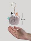 Chaveiro Gato Pompom Fofo Macio Pingente Bolsa Mochila 9cm