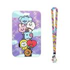 Chaveiro Kawaii BT21 Cooky - Porta Cartão e ID com Capa Protetora Anti-Perda