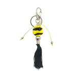 Chaveiro Oxumare Serpente Amarelo E Preto Em Murano 16 Cm - Lua Mística - 100% Original - Loja Oficial