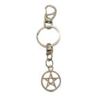 Chaveiro Pentagrama mini 12 cm em Metal Niquelado