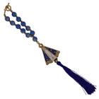 Chaveiro Religioso Metal Nossa Senhora Aparecida Pompom Azul