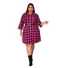 Chemise Médio Plus Size Com Cinto