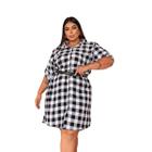 Chemise Médio Plus Size Com Cinto