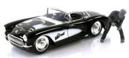 Chevrolet Corvette 1957 com figura The Wolfman Jada 1/24