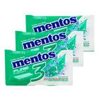 Chiclete Mentos Pure Fresh 3 Sabor Spearmint Sem Açúcar 8,5g com 5 Unidades Kit com três unidades