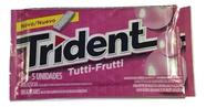 Chiclete Trident Tutti-Frutti 8gr C/21 - Adams