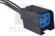 Chicote 04 vias, da sonda ford fiesta, porta femea, terminal 1,6mm 1041075