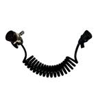 Chicote Elétrico Espiral para Caminhão de 15 para 7 Vias com Tomadas 4,5m - DNI 8364