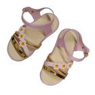 Chinelo Bebê Infantil c/Elástico Flores Menina PVC Confortável