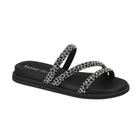 Chinelo Beira Rio Flat 3 tiras Cristal