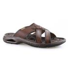 Chinelo Casual Em Couro Pegada Masculino Adulto - Ref 133202-02