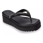 Chinelo Casual Feminino Plataforma Ramarim Tamanco Preto