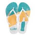 Chinelo Coca Cola Botella Multicolor Feminino Branco