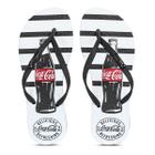 Chinelo Coca Cola Delicious Branco e Preto - Feminino