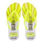 Chinelo Coca Cola Power Of Color Branco/amarelo Neon