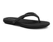 Chinelo Conforto Feminino Brilho Strass Comfortflex PRETO