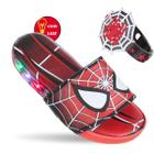 Chinelo de Menino com Luzinha de Led Pisca Infantil Masculino Vermelho