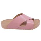 Chinelo Feminino Plataforma Terra e Água Flat Slide Confortável em X