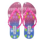 Chinelo Feminino Sandália Colorida Carnaval Cores Neon K127