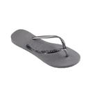 Chinelo Feminino Slim Glitter Cinza Aço Havaianas