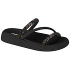 Chinelo Flatform Tira Tripla Multi Preto Moleca 5469.121