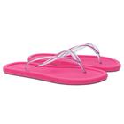 Chinelo Flip Flop Feminino Sola Borracha e Correia Fina Com Brilho