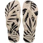 Chinelo havaianas aloha bege palha
